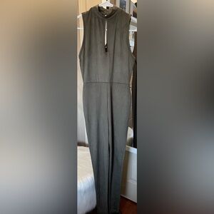 Forever 21 Suede Mock Neck Keyhole Jumpsuit